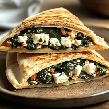 Spinach & Feta Stuffed Pitas