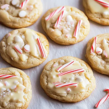 White Chocolate Candy Cane Cookies