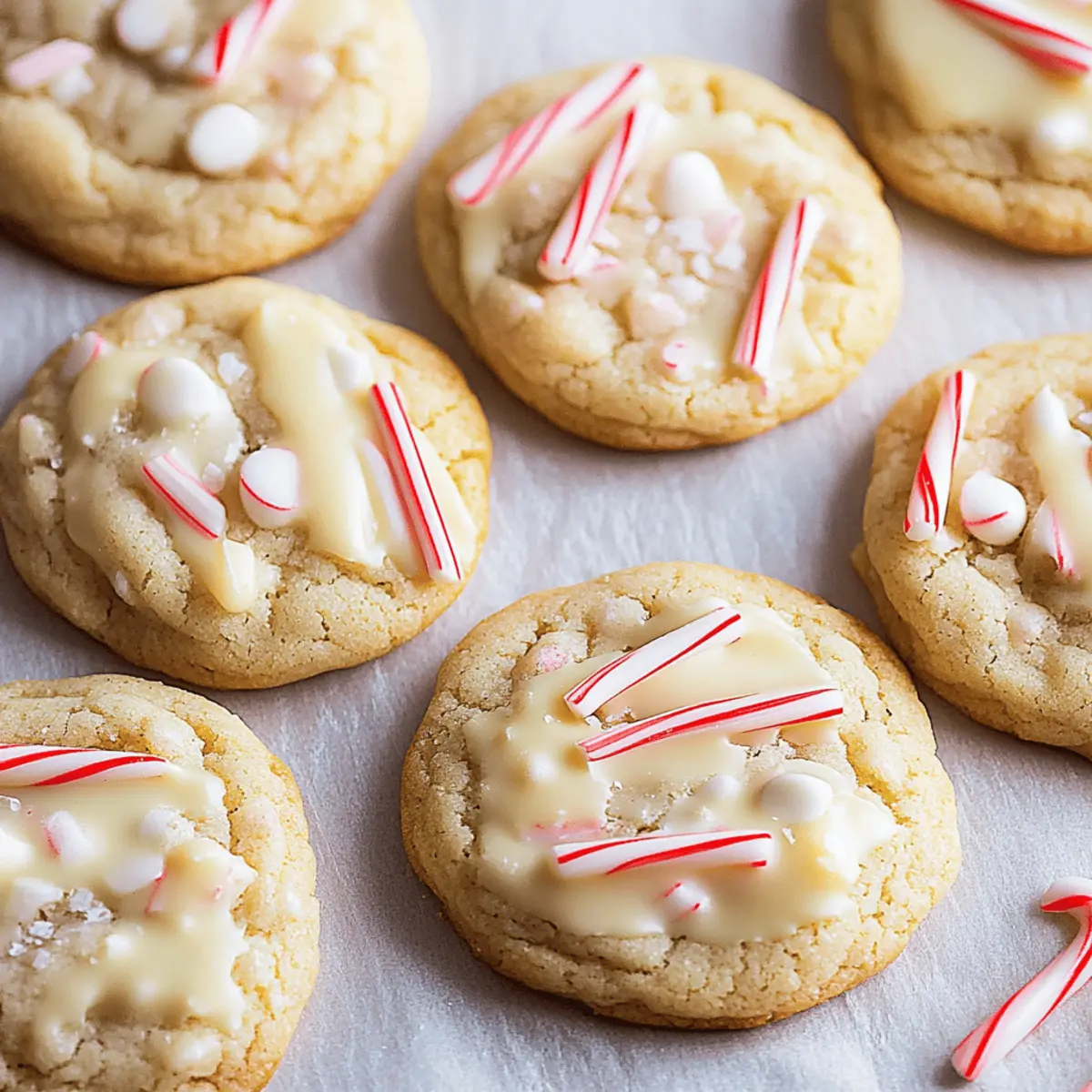 White Chocolate Candy Cane Cookies