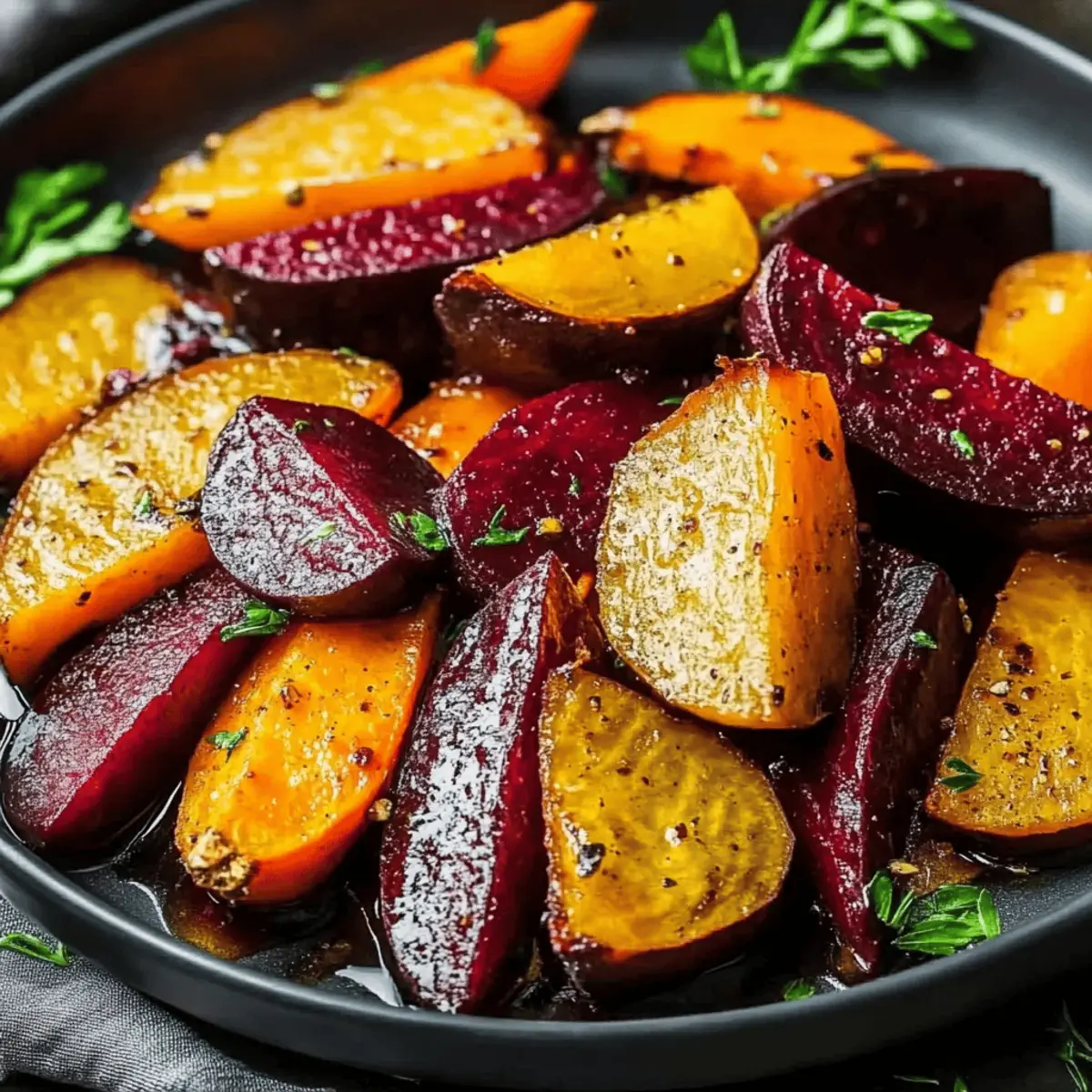Honey Roasted Carrots and Beets