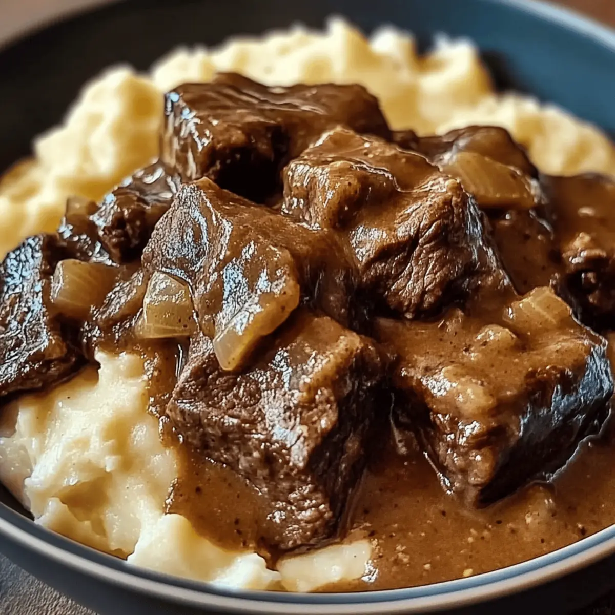 Crockpot Cubed Steak and Gravy