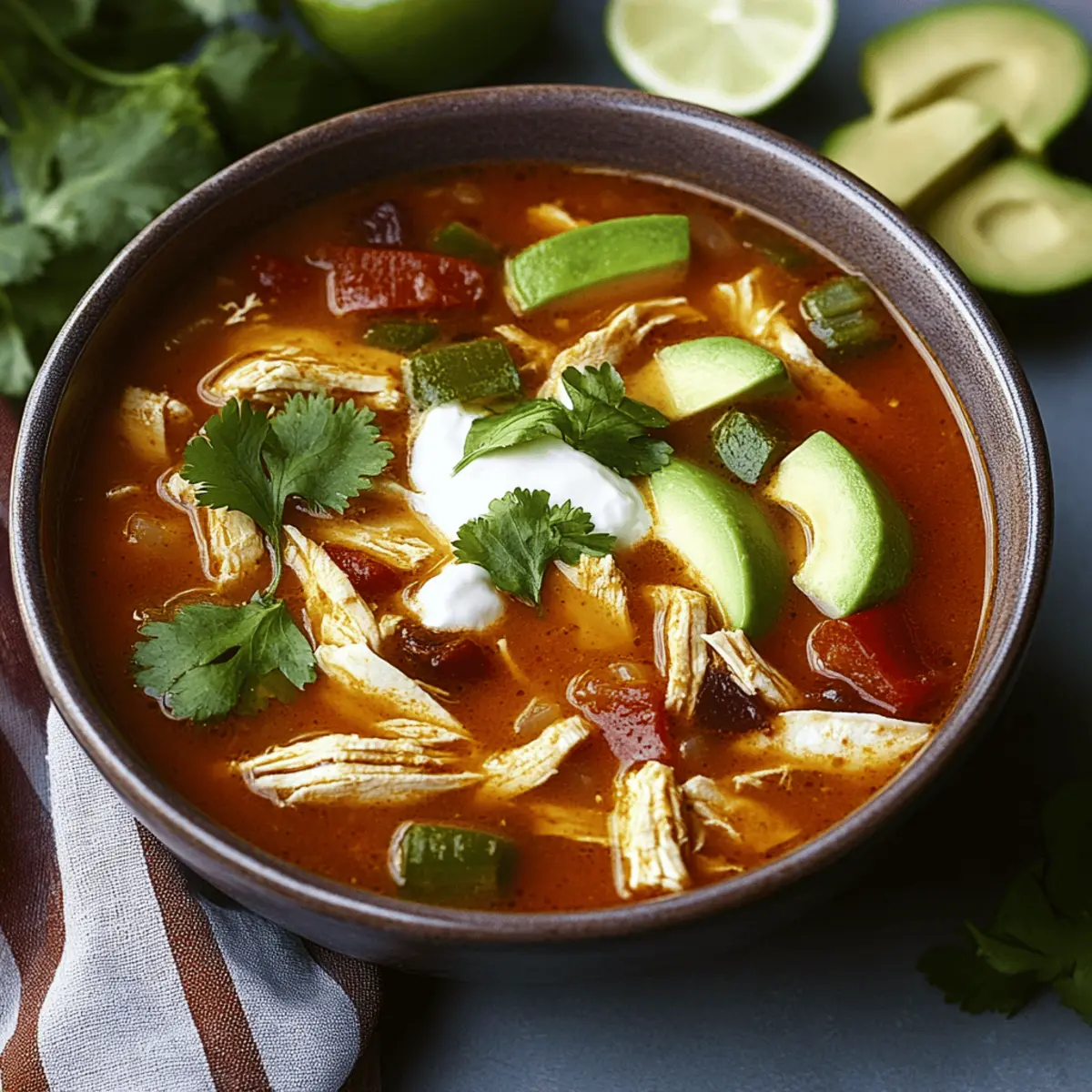 Spicy Chicken Tortilla Soup