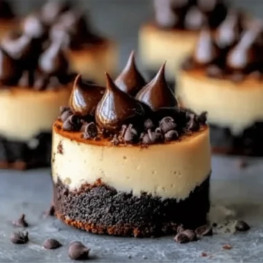 Brownie Bottom Mini Cheesecakes